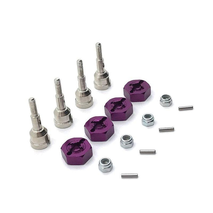 12mm Coupling One Set for WLtoys 1/18 (Metaal) Onderdeel upgraderc Purple 