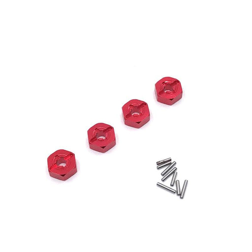 12mm Hex Adapters for Wltoys 1/12, 1/14 (Aluminium) Hex Adapter upgraderc Red 