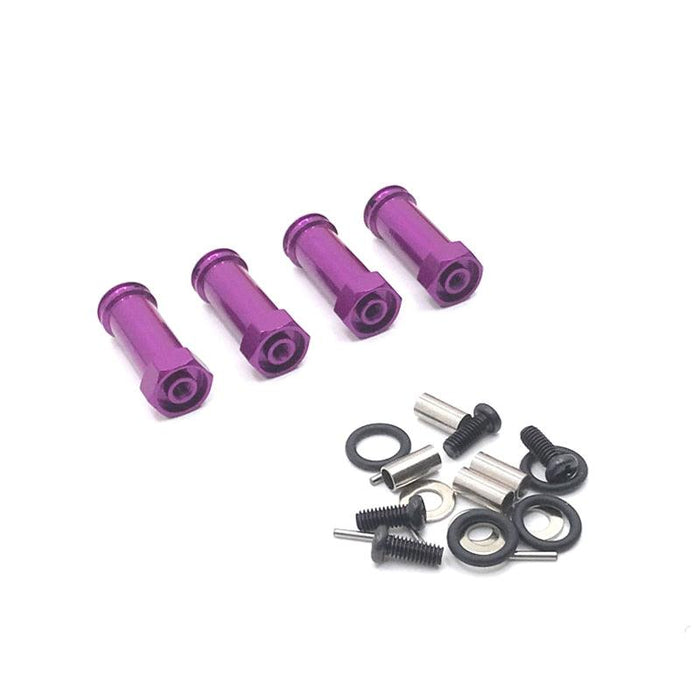 12mm Wheel Hex Adapter Extension 30mm for WLtoys 1/12, 1/14 (Metaal) Hex Adapter upgraderc Purple 