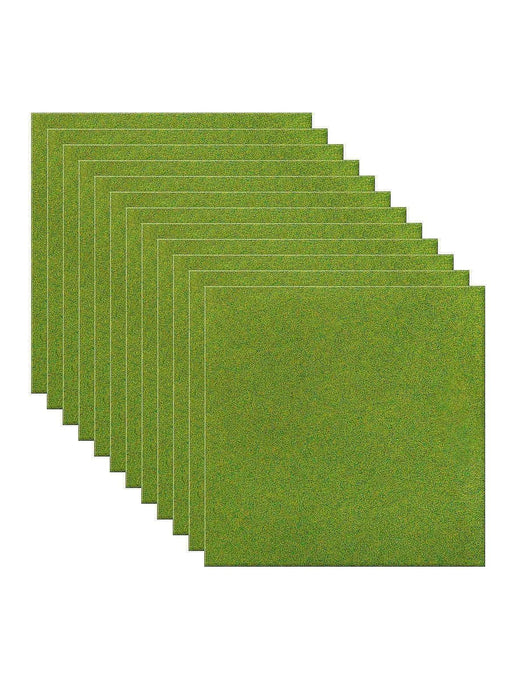 12PCS 17cmX17cm Green Artificial Grass Lawn Carpet CP17138 - upgraderc