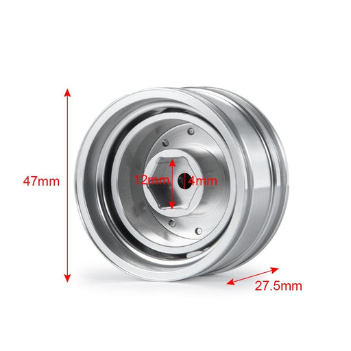 1/2PCS 27.5mm Front Wheel Rims for 1/14 Truck (47mm) Band en/of Velg Yeahrun 