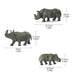 12PCS HO Scale Rhinos 1/87 (PVC) AN8711 - upgraderc