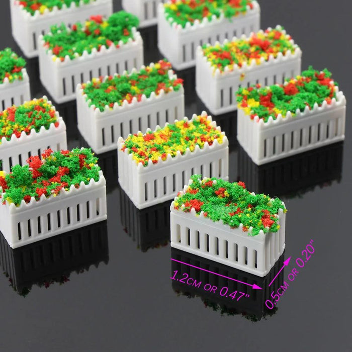 12PCS N TT OO O Scale Rectangle Flowerbed GY39 - upgraderc