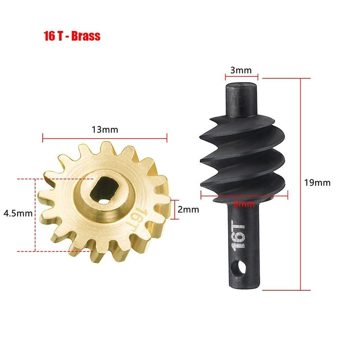 13~16T Differential Axle Gear for Axial SCX24 (Metaal) Onderdeel Yeahrun 16T Brass 