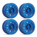 1/4PCS 2.9" Beadlock Wheel Rims for 1/6 Crawler (Zwaar Aluminium) Band en/of Velg Fimonda 4 Pcs Blue 