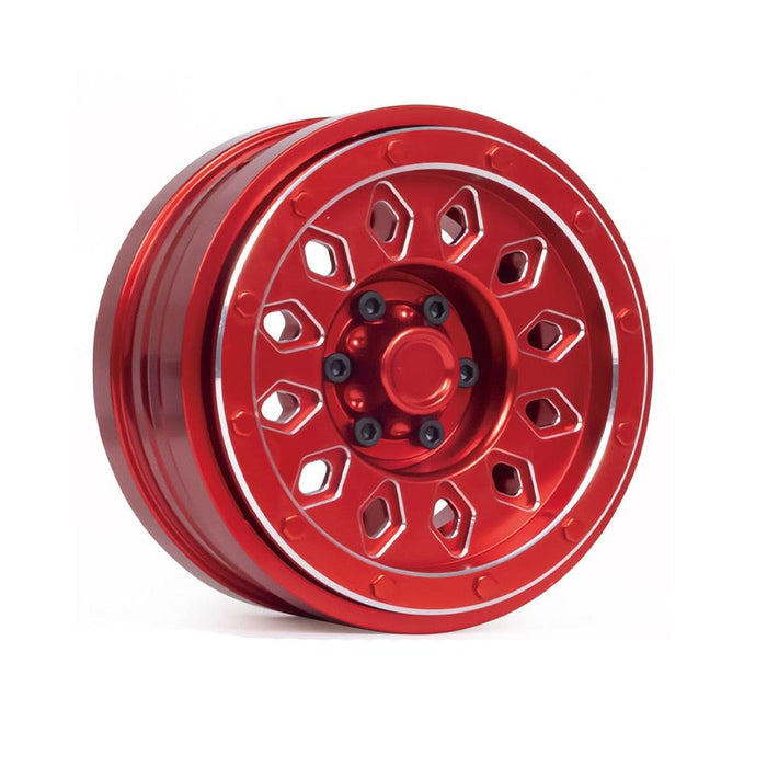 1/4PCS 2.9" Beadlock Wheel Rims for 1/6 Crawler (Zwaar Aluminium) Band en/of Velg Fimonda 1 Pcs Red 