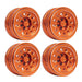 1/4PCS 2.9" Beadlock Wheel Rims for 1/6 Crawler (Zwaar Aluminium) Band en/of Velg Fimonda 4 Pcs Orange 