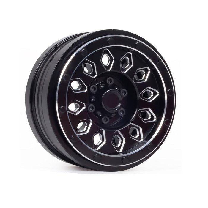 1/4PCS 2.9" Beadlock Wheel Rims for 1/6 Crawler (Zwaar Aluminium) Band en/of Velg Fimonda 1 Pcs Black 