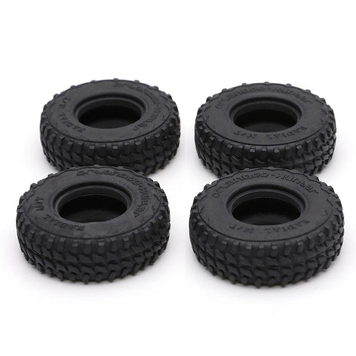 1/4PCS 27x9.4mm 1/32, 1/35 Crawler Tires (Rubber) - upgraderc