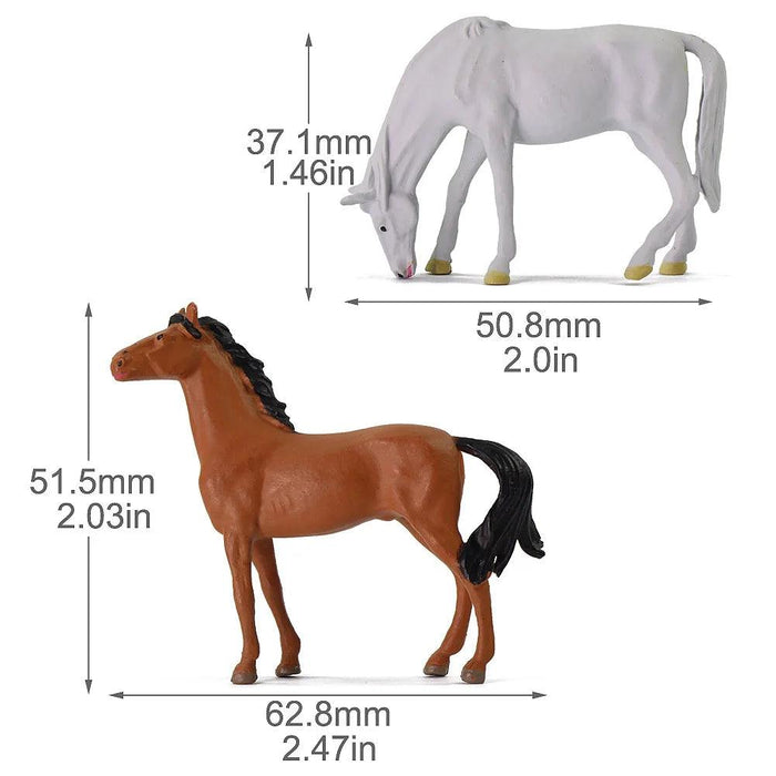 15PCS O Scale Horses & Cows 1/43 (PVC) AN4303 - upgraderc