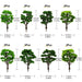16PCS HO Scale Model Green Trees 1/87 (Plastic) S0601 - upgraderc
