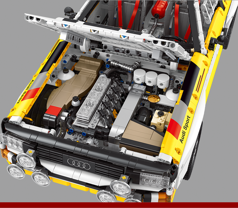 Bole Bricks YC-23043 AUDI S1 Building Blocks Model 1/8 (3887 Stukken)