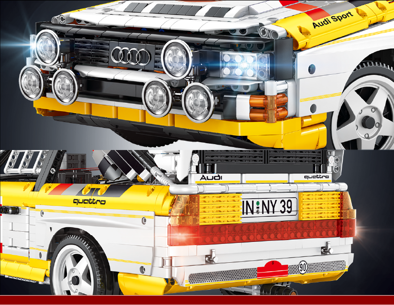 Bole Bricks YC-23043 AUDI S1 Building Blocks Model 1/8 (3887 Stukken)