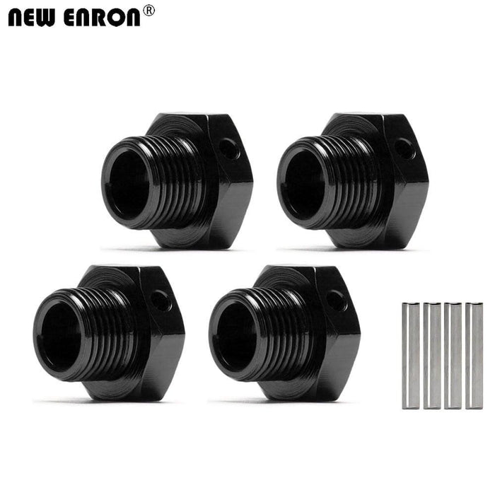 1/8 4PCS 17mm Wheel Rim Hex Nuts/Cover Set (Aluminium) Schroef New Enron 4Pcs Mount Black 