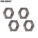 1/8 4PCS 17mm Wheel Rim Hex Nuts/Cover Set (Aluminium) Schroef New Enron 4Pcs Nuts Gray 