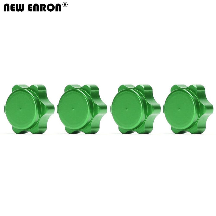 1/8 4PCS 17mm Wheel Rim Hex Nuts/Cover Set (Aluminium) Schroef New Enron 4Pcs Cover Green 