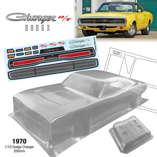 1970 Charger R/T Body Shell (258mm) Body Professional RC body set 