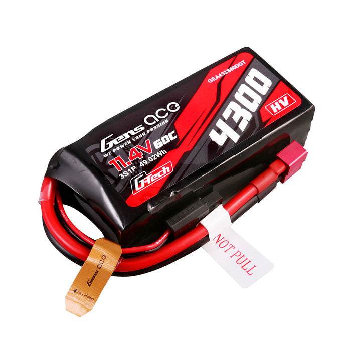 Gens Ace G-Tech 4300mAh 3S1P 11.4V 60C LiPo (T)