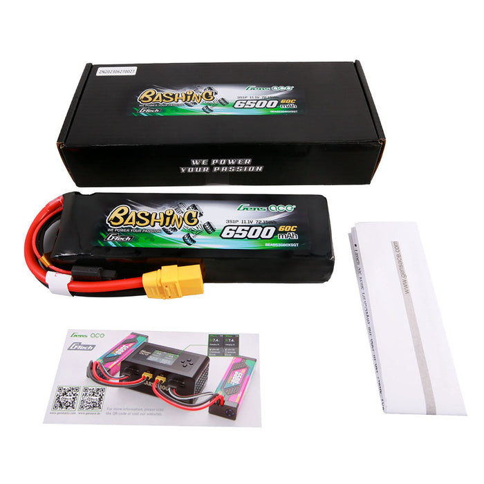 Gens Ace G-Tech Bashing 6500mAh 11.1V 60C 3S Lipo Battery (XT90)