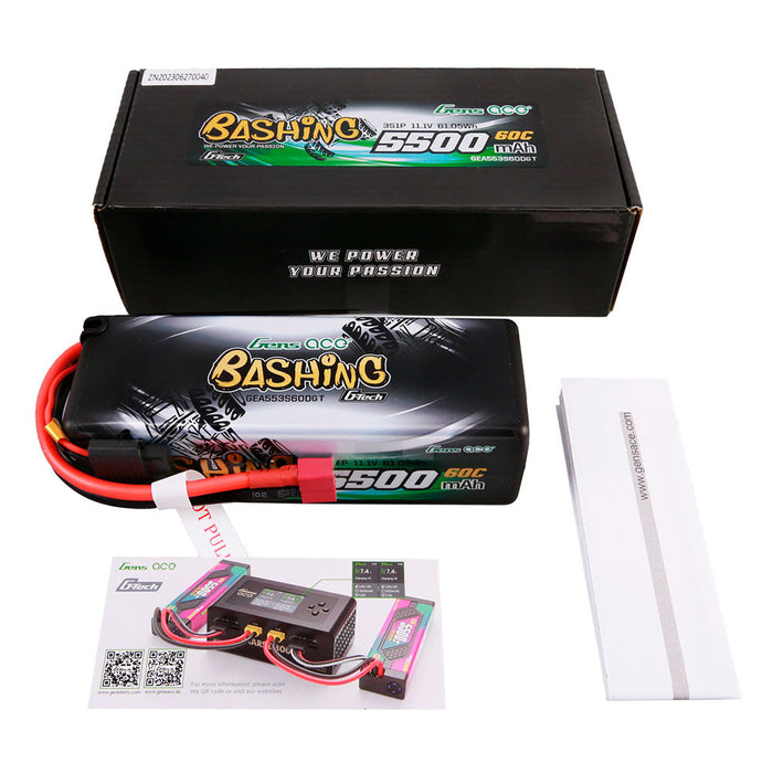 Gens Ace G-Tech 5500mAh 11.1V 3S 60C HardCase LiPo (T)