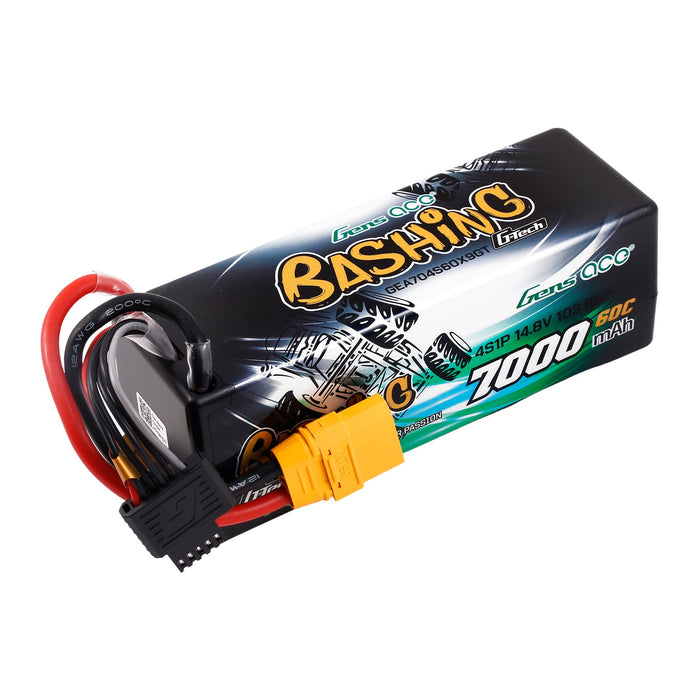 Gens Ace G-Tech Bashing 7000mAh 14.8V 60C 4S1P HardCase HV Lipo Battery (XT90)