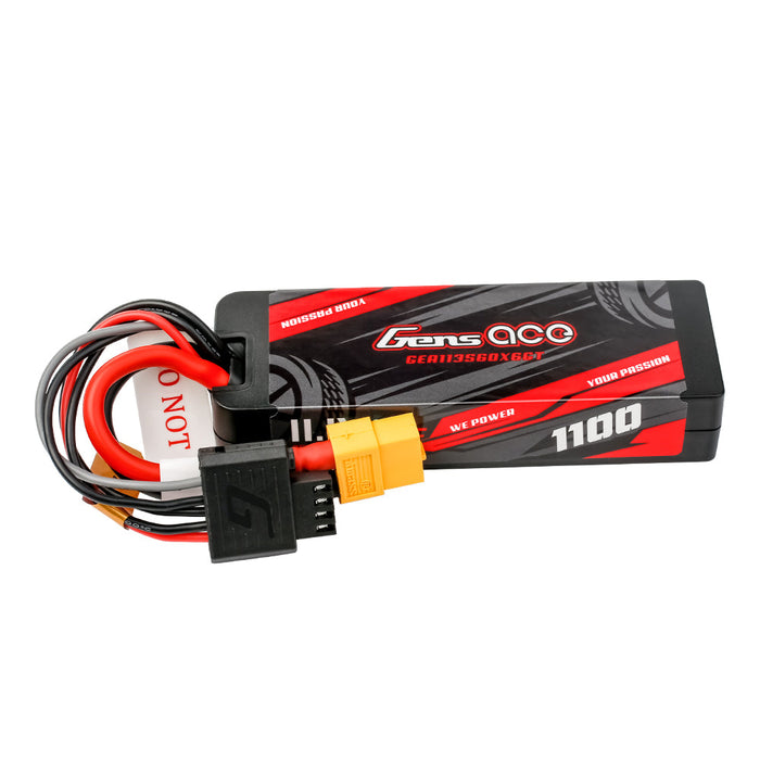 Gens Ace G-Tech 1100mAh 11.1V 3S1P 60C GRP-76 Lipo Battery (XT60)
