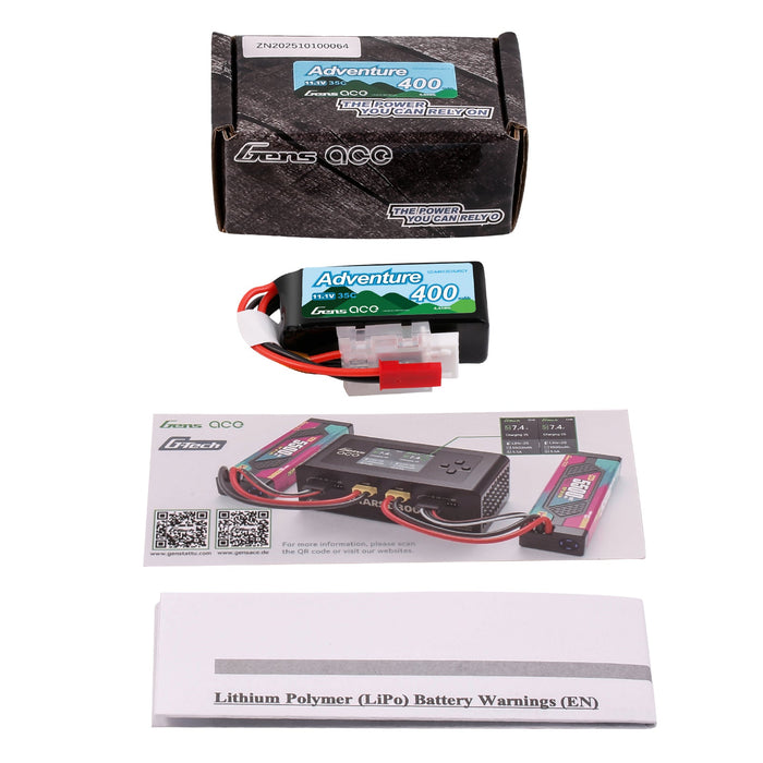 Gens Ace Adventure G-Tech 400mAh 3S 35C LiPo (JST-RCY)