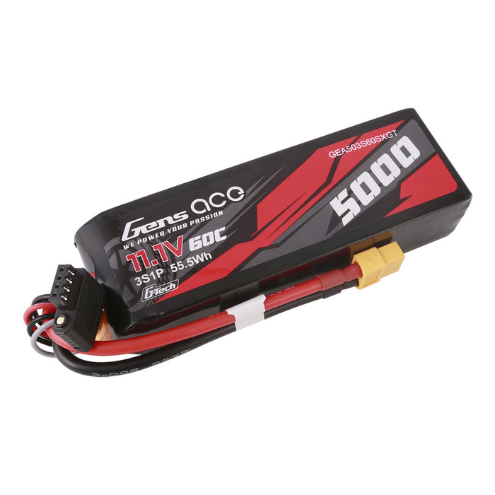 Gens Ace G-Tech 5000mAh 11.1V 60C 3S1P LiPo (XT60)