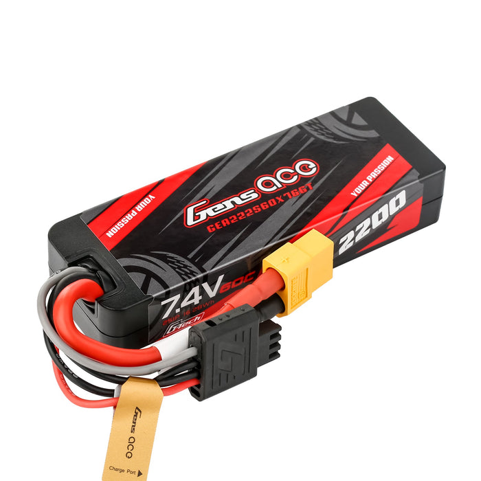 Gens Ace G-Tech 2200mAh 7.4V 2S1P 60C GRP-76 Hardcase LiPo (XT60)