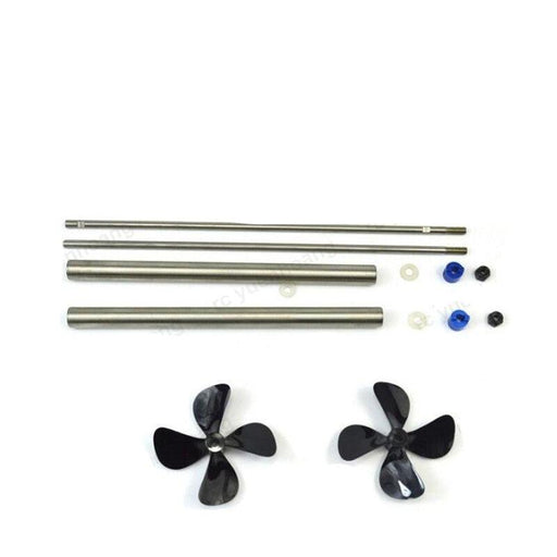 1Pair 4mm Shaft Assembly w/ 4-Blade Propellers CW/CCW (50mm RVS) Onderdeel upgraderc 