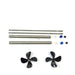 1Pair 4mm Shaft Assembly w/ 4-Blade Propellers CW/CCW (50mm RVS) Onderdeel upgraderc 
