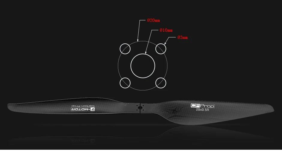 1Pair G27x8.8 Propellers (Koolstofvezel) - upgraderc