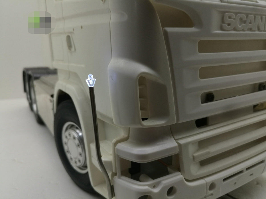 1Pair Side Vertical Light Pole Light for Tamiya Truck 1/14 (Metaal) Onderdeel RCATM V8 Pole Light white 