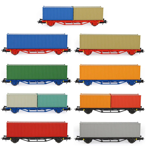 1PC HO Scale Container Freight Car 1/87 (Plastic, Metaal) C8761 - upgraderc