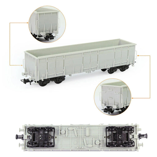 1PC HO Scale Gondola Freight Car 1/87 (Plastic, Metaal) C8742JJ - upgraderc
