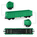 1PC HO Scale Gondola Freight Car 1/87 (Plastic, Metaal) C8742M - upgraderc