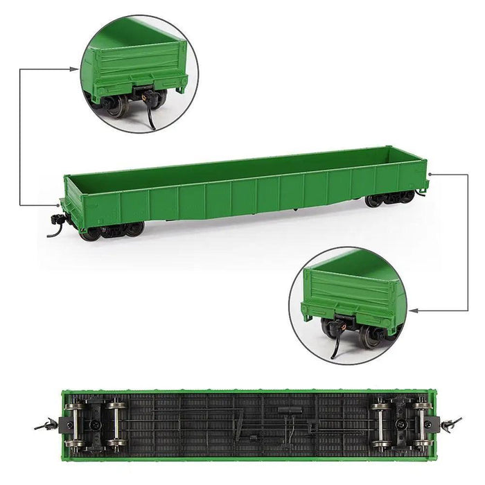 1PC HO Scale Low-side Gondola Freight Car 1/87 (Plastic, Metaal) C8743 - upgraderc