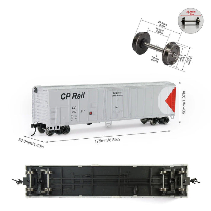 1PC HO Scale Reefer Freight Car 1/87 (Plastic, Metaal) C8750 - upgraderc
