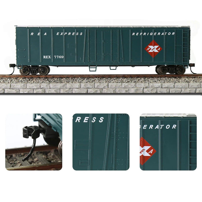 1PC HO Scale Reefer Freight Car 1/87 (Plastic, Metaal) C8750 - upgraderc