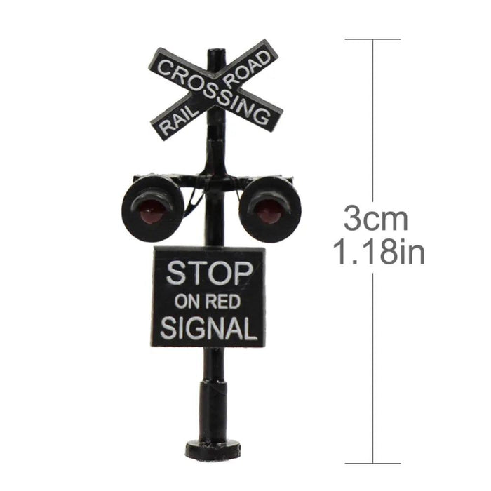 1PC N Scale Railroad Crossing Signal 1/160 JTD1507RP - upgraderc
