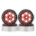 1PC/4PCS 2.2 Beadlock Wheel Rim for 1/10 Crawler (Aluminium) Band en/of Velg Yeahrun Bright Red 4PCS 
