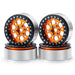 1PC/4PCS 2.2 Beadlock Wheel Rim for 1/10 Crawler (Aluminium) Band en/of Velg Yeahrun Orange 4PCS 