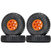 2.2" 142x42mm Beadlock Wheel Set for 1/10 Crawler (Plastic+Rubber) Band en/of Velg New Enron Orange 