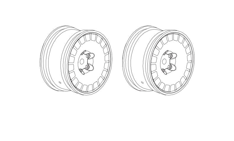 2PCS Roue 2.2" pour Absima CR4.4 1/10