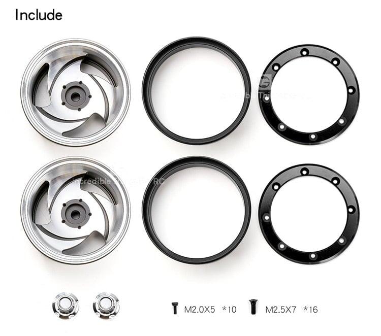 2.2" Beadlock Wheel Rim Hub for 1/10 Crawler (Aluminium) Band en/of Velg PMM 