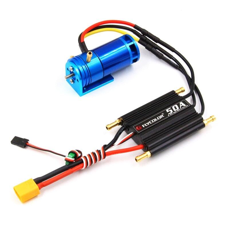 2-4S 2862 2800KV Brushless Water-Cooling Motor+Flycolor 50A ESC Motor/ESC Combo FLYCOLOR 