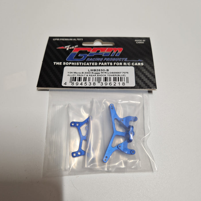 GPM Front & Rear Shock Tower Set for LOSI Micro-B/T 1/24 1/28 (AL) (Retour)