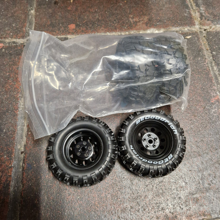 4PCS 1.9" 90x35mm 1/10 Crawler Beadlock Wheels Set (Metaal, Rubber) (Retour)