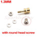 20PCS 1.3/2.1mm Round/Hex Pushrod Linkage Stopper (Koper) Onderdeel Sparkhobby 1.3MM round head 