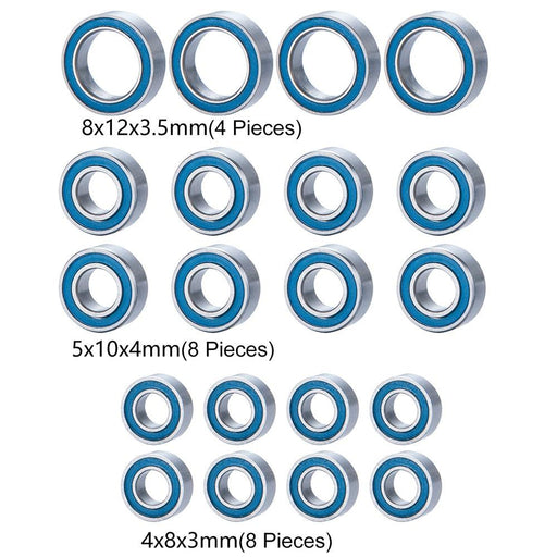 20PCS Bearing Kit for Kyosho Double Dare 1/8 (Metaal) - upgraderc